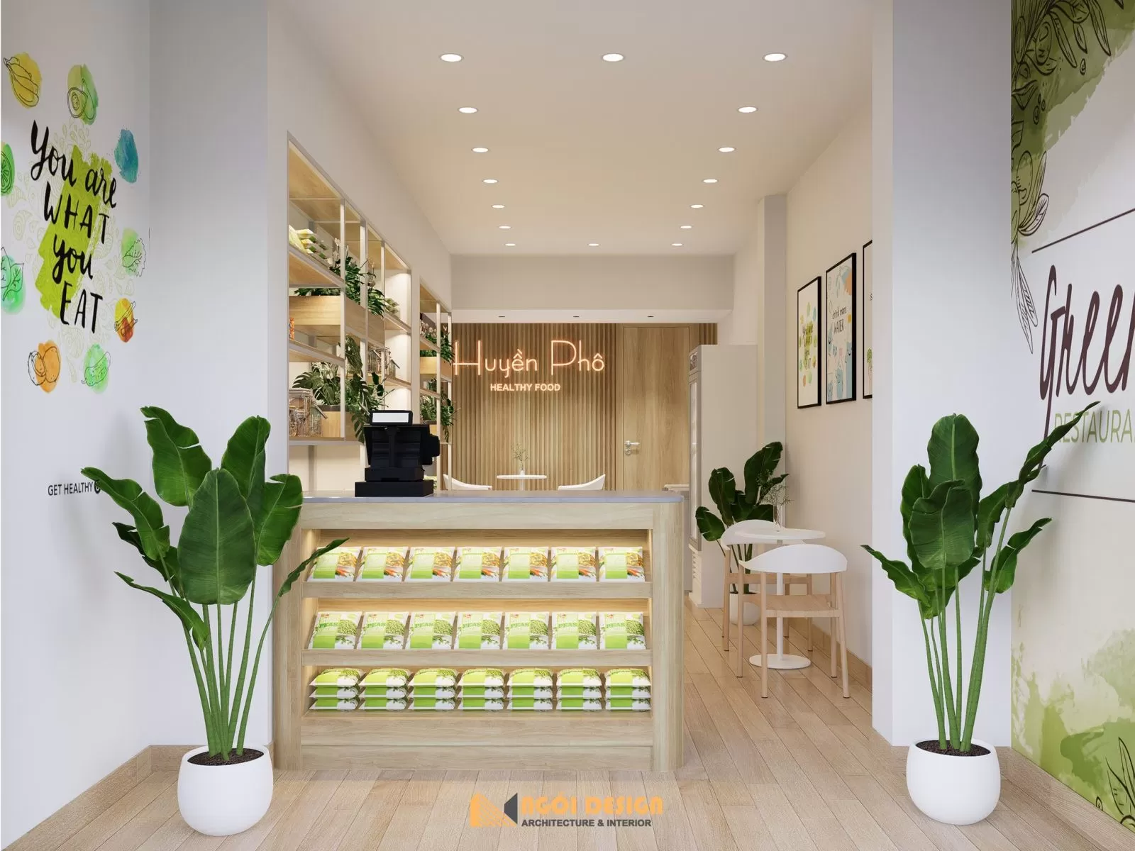 Thiết kế tiệm đồ ăn Healthy Huyền Phô