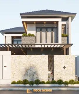 BIỆT THỰ HIỆN ĐẠI 2 TẦNG – VẺ ĐẸP ĐẾN TỪ SỰ TINH GIẢN VÀ TINH TẾ